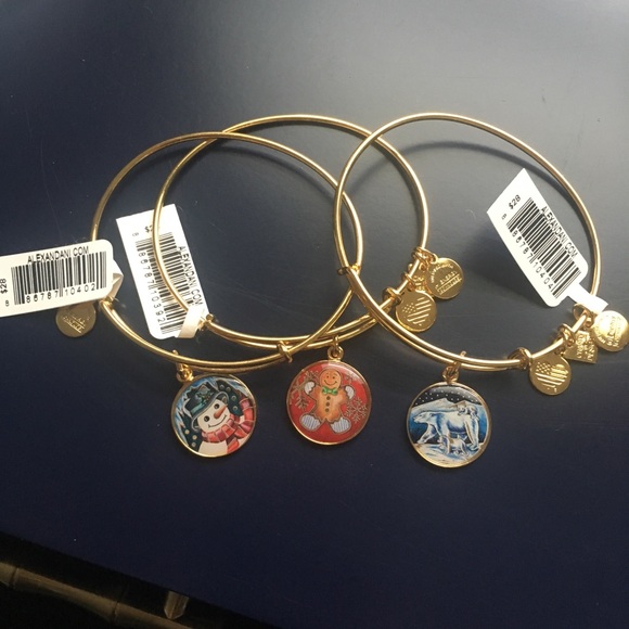 ALEX AND ANI Holiday Bangle Bracelets -Set of 3 - Picture 2 of 2